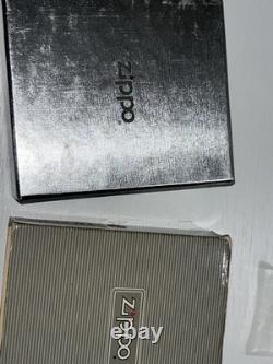 1994 ZIPPO CATTAILS SILVER PLATE WITH 24K INLAY UNFIRED ORIGINAL BOX EXCELLENt