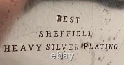 19C Best Sheffield English Silverplate (Not Sterling) Hot Water Warming Plate