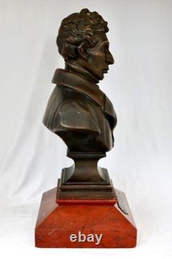 19thC French Bronze Mathieu de Dombasle Bust Trophy. Luneville Agricultural Fair