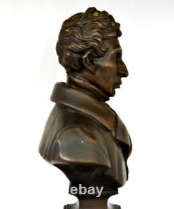 19thC French Bronze Mathieu de Dombasle Bust Trophy. Luneville Agricultural Fair