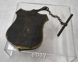 19th Century French Carnet de Bal Dance Card Silver Plated Brass Chatelaine