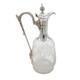 19th Century Silver Plated Etched Glass Lion & Swan Claret Jug Antique c1860