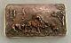 19th Century Snuff Box with Hunting Scene Copper Relief Panel