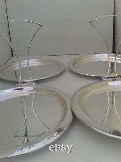 1 Rare Original Art Deco Hukin & Heath Silver Plate Folding Cake Stand -2 avail