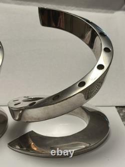 1st GEN 1960's DANSK Designs France Silver-Plate Helix Shaped 12 Candle Holders