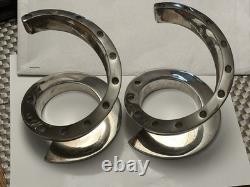1st GEN 1960's DANSK Designs France Silver-Plate Helix Shaped 12 Candle Holders