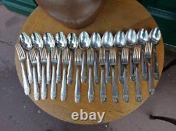 24-Piece Silver Plated Cutlery Set Grand Prix Monaco Checkerboard Silver