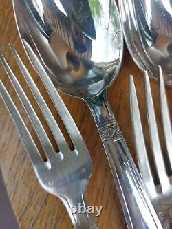 24-Piece Silver Plated Cutlery Set Grand Prix Monaco Checkerboard Silver
