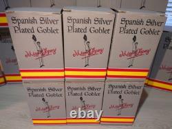 28x Spanish Silver Plated Goblets 1970s Original