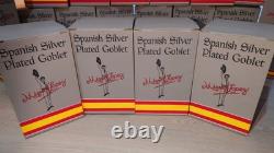 28x Spanish Silver Plated Goblets 1970s Original