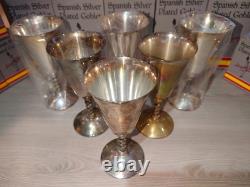 28x Spanish Silver Plated Goblets 1970s Original