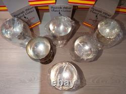 28x Spanish Silver Plated Goblets 1970s Original