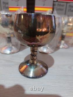 28x Spanish Silver Plated Goblets 1970s Original