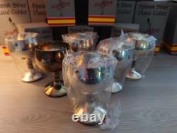 28x Spanish Silver Plated Goblets 1970s Original