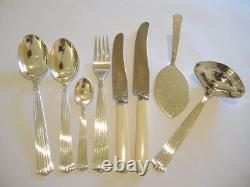 38pce Vintage Danish S Chr Fogh Silver Plate Diplomat Cutlery Set for 6 people