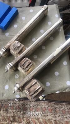 3 Ottoman Divit Silver Plated Pen Holder Inkwell Scribe Case