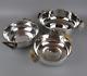 3 Serving Dishes Bowls. Silver plated/metal. Horn handles. Plata Lappas Set