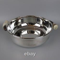 3 Serving Dishes Bowls. Silver plated/metal. Horn handles. Plata Lappas Set