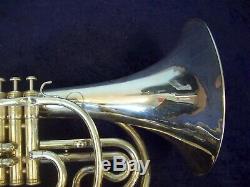 #4 Quality Yamaha Yhr302m Silver Marching French Horn + Original Yamaha Case