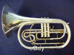 #4 Quality Yamaha Yhr302m Silver Marching French Horn + Original Yamaha Case