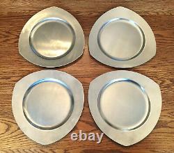 4 Thomas Vario Stainless Steel Service Plates Charger Triangle Rosenthal Group