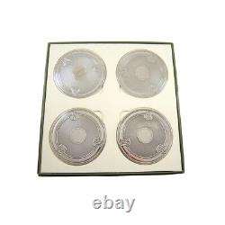 4 Vintage Christofle Silver Plate Louis Phillipe Coasters