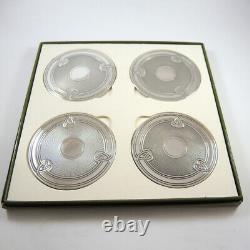 4 Vintage Christofle Silver Plate Louis Phillipe Coasters
