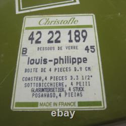 4 Vintage Christofle Silver Plate Louis Phillipe Coasters