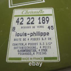 4 Vintage Christofle Silver Plate Louis Phillipe Coasters