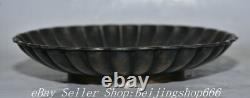 5.6 Antique Chinese 100% Fine Silver Dynasty Flower Phoenix Bird Tray Plate