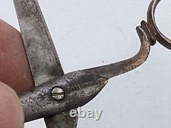 5 Antique Victorian Ornate silver plate JAMES TIDMARSH Scissors & Sheath (b5)
