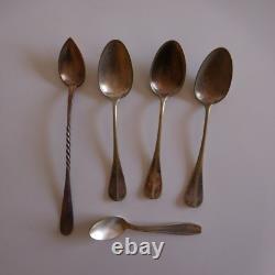 5 Silver Metal Silver Plated Tableware Vintage 19th Century France N3387