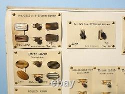 60 ART DECO Salesman Sample Cufflinks & Dress Studs Gold Plated Silver etc. READ