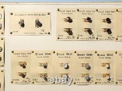 60 ART DECO Salesman Sample Cufflinks & Dress Studs Gold Plated Silver etc. READ