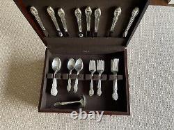 64pc Original ROGERS & Bro. Extra Plate Royal Manor Silverplate with Large Chest
