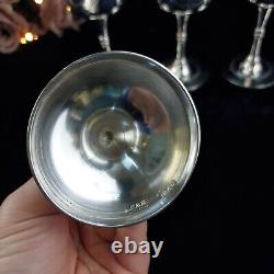 6 Renaissance-Style French Wine Goblets in Silver Plate with EPNS Hallmark