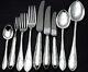 6 Settings 50pc Canteen Gee & Holmes Reed Leaf Cutlery Silver Plated Vintage