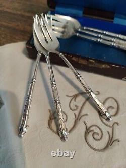 6 Small Fork Dessert SFAM Metal Silver Model Sleeve At Russian 13,8