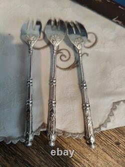 6 Small Fork Dessert SFAM Metal Silver Model Sleeve At Russian 13,8