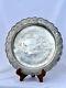 800 Chinese Coin Silver Tray Willow Pattern 8. 3/4 Repousse 9oz