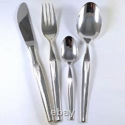 8 person Mid Century Modern Vintage WMF Germany Silver Plate Madrid Cutlery Set