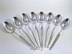 8 person Mid Century Modern Vintage WMF Germany Silver Plate Madrid Cutlery Set