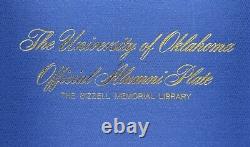 925 Sterling Silver Inlaid 24k Yellow Gold University Of Oklahoma Alumni Plate