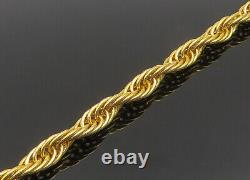 925 Sterling Silver Shiny Gold Plated Minimalist Twist Chain Necklace NE3321
