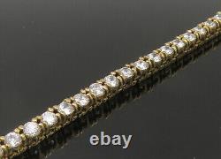 925 Sterling Silver Vintage Cubic Zirconia Gold Plated Chain Necklace NE3491