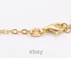 925 Sterling Silver Vintage Necklace Gold Plated Amorphas Cut Gemstone NE4373