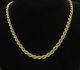 925 Sterling Silver Vintage Shiny Gold Plated Twist Chain Necklace NE3279