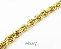 925 Sterling Silver Vintage Shiny Gold Plated Twist Chain Necklace NE3279