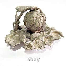 AB Savory Antique Handle Victorian English Silver Plate Fruit Finial Knob t30