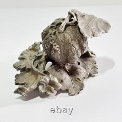 AB Savory Antique Handle Victorian English Silver Plate Fruit Finial Knob t30